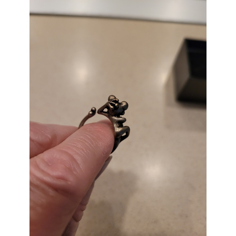 Keja Jewelry Bronze Frog Wrap Ring Antiqued Animal Statement Band - Picture 2 of 3